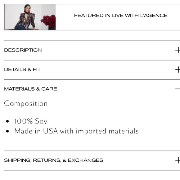 L'AGENCE Suede Et Santal Soy Wax Vanilla Masculine Scent Candle One Size NIB - Picture 5 of 15